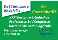 Participação da ETEC no XXXI Encontro Estadual de Professores & IV Congresso Nacional de Ensino Agrícola